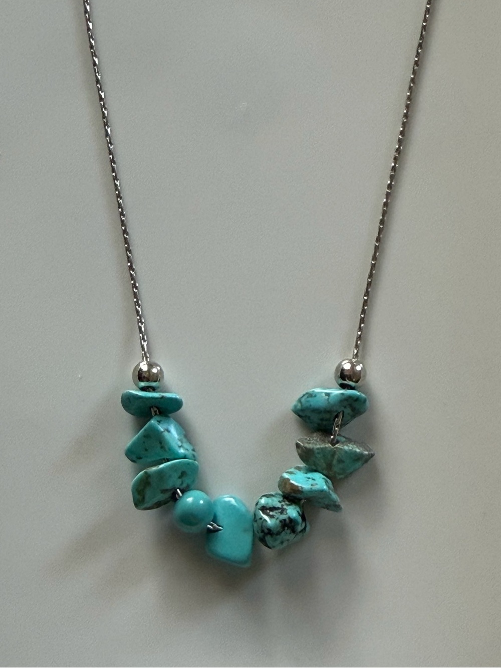 Turquoise Chip Pendant Necklace - Women Jewelry